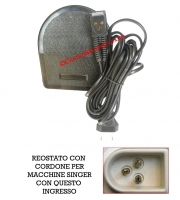 Reostato, pedale Singer ( RE/SI 03 C ) 3 fori