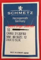 Ago Schmetz ( AG/SC S 04 ) SY 2029 206X13 SUK HPX13 Fin. 80/12